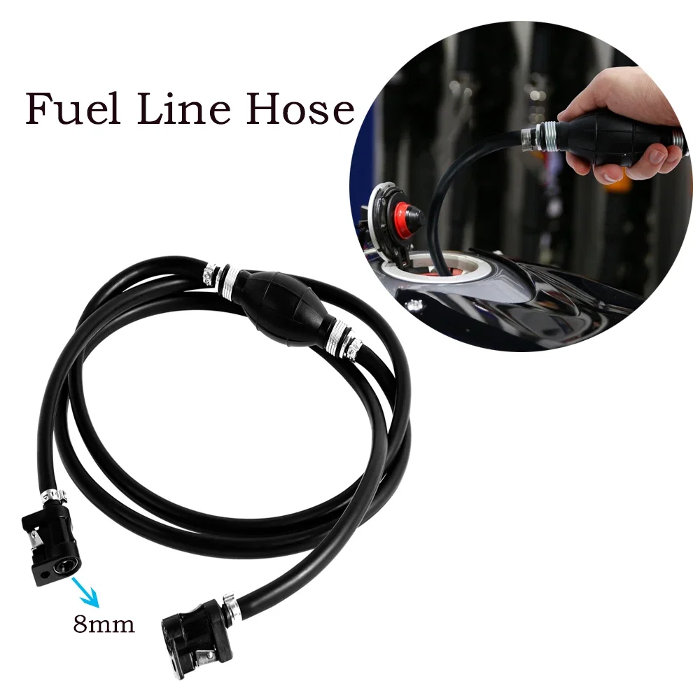 

2.1M Fuel Line Hose Assembly Hand Fuel Line Outboard Primer Bulb Assembly Kit with Rubber Pump Fuel Gas Hose for Boats Ships RVs
