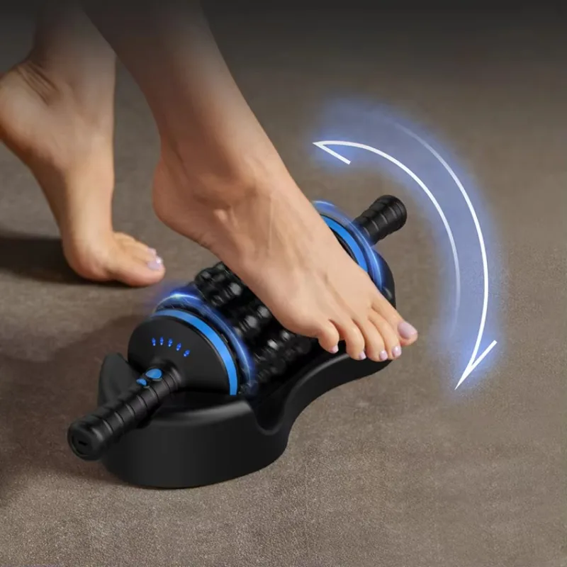 Cordless Rolling Percussive Massager Body Massage Roller Stick With 5 Levels of Intensity for Deep Tissue and Relax Muscles