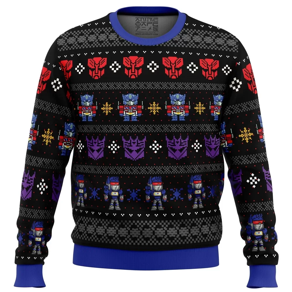 I want an ugly Christmas sweater disguised as Transformers for Christmas