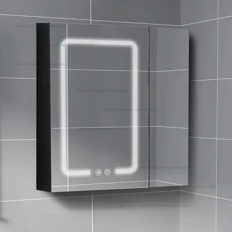 

Nordic Originality Smart Mirror Cabinet Waterproof Bathroom Shelf Storage Simple Mirror Cabinet Armoire Home Furniture Шкаф FYBC