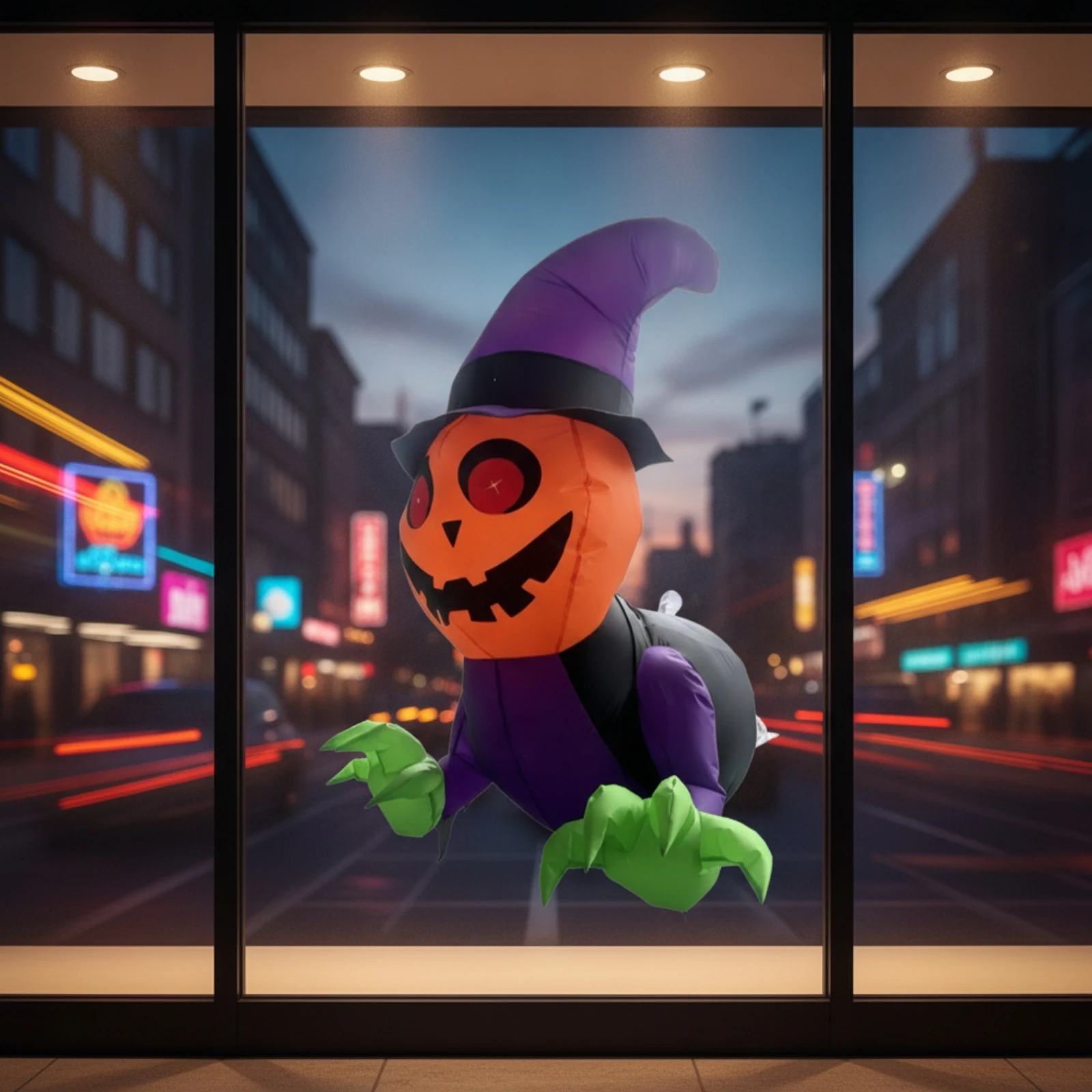 Halloween Inflatable Decoration Eye-Catching Halloween Inflatable Decoration Inflatable Ghost Bright Lightweight for Window