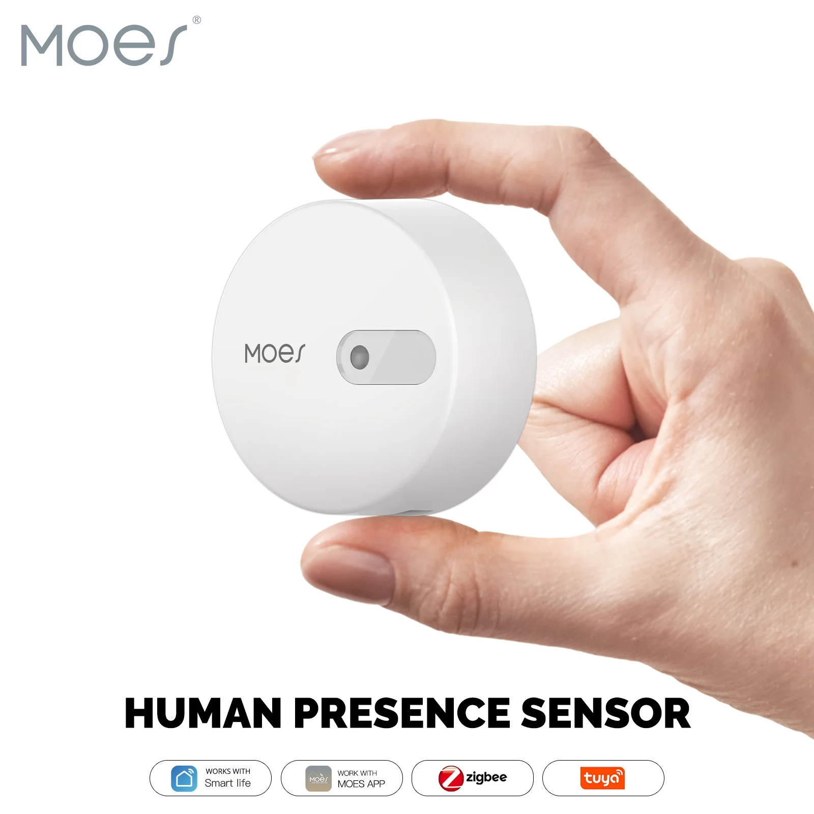 MOES ZigBee Rilevatore di sensori di presenza umana Sensore di rilevamento delle onde radar per la sicurezza domestica Sensore intelligente per il corpo umano Tuya