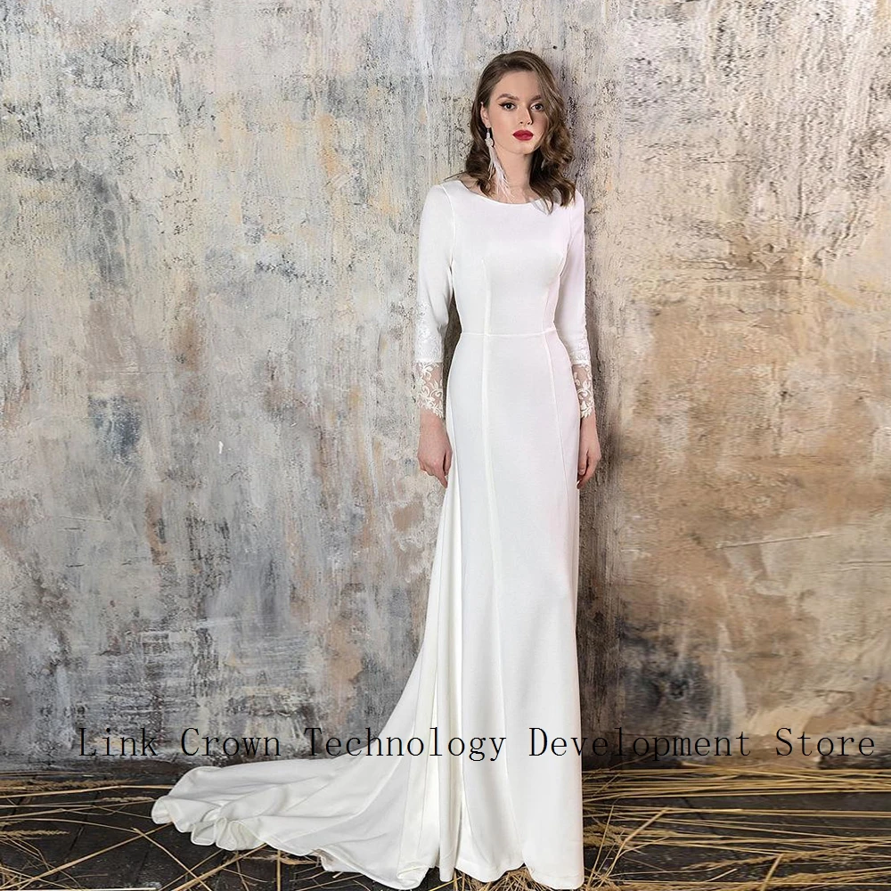 

Charming Scoop Wedding Dresses with Lace 2024 Summer Chiffon Court Train Bridal Gowns for Women New Button Back Vestidos De 2025