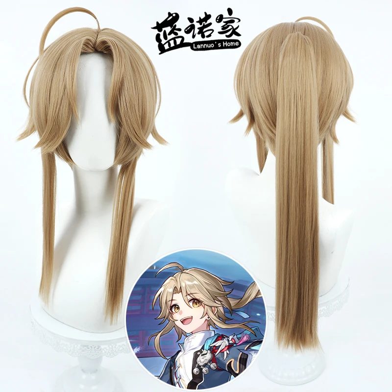 

Anime Honkai Star Rail Yanqing Cos Cosplay Wig Halloween Carnival Party Props Synthetic Hair Heat Resistant Fiber + Wig Cap