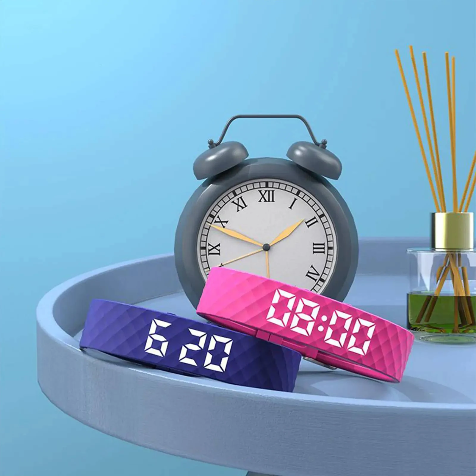 

Вибрационный браслет-будильник, водонепроницаемый, перезаряжаемый, 45 дней автономной работы, бесшумные вибрационные браслеты для глубокого сна, для пожилых людей