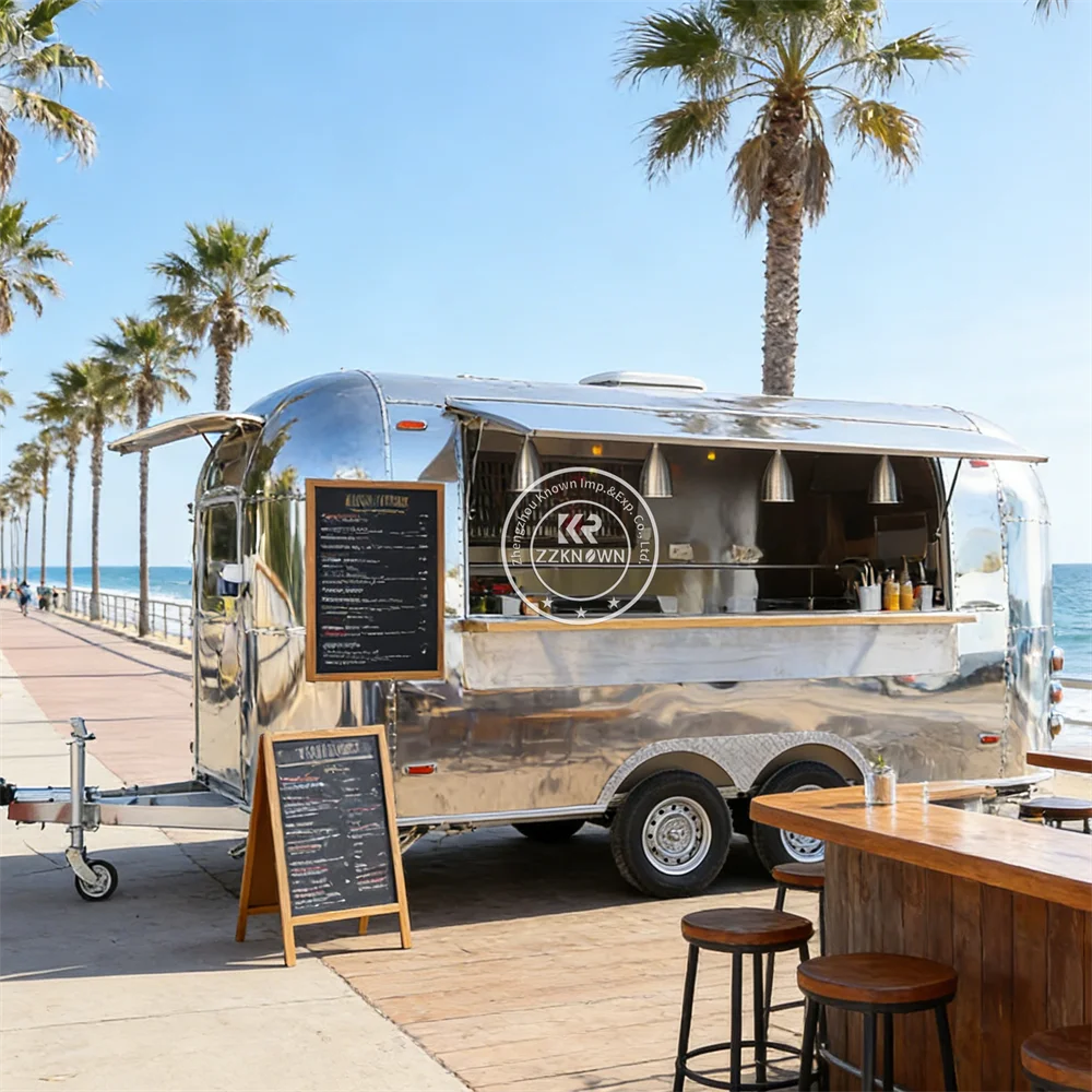 Camión de Comida para Tacos de Alta Calidad, Cocina Móvil Personalizada, Remolque de Comida Comercial para Catering en la Calle, Remolque de Comida para Exteriores Totalmente Equipado