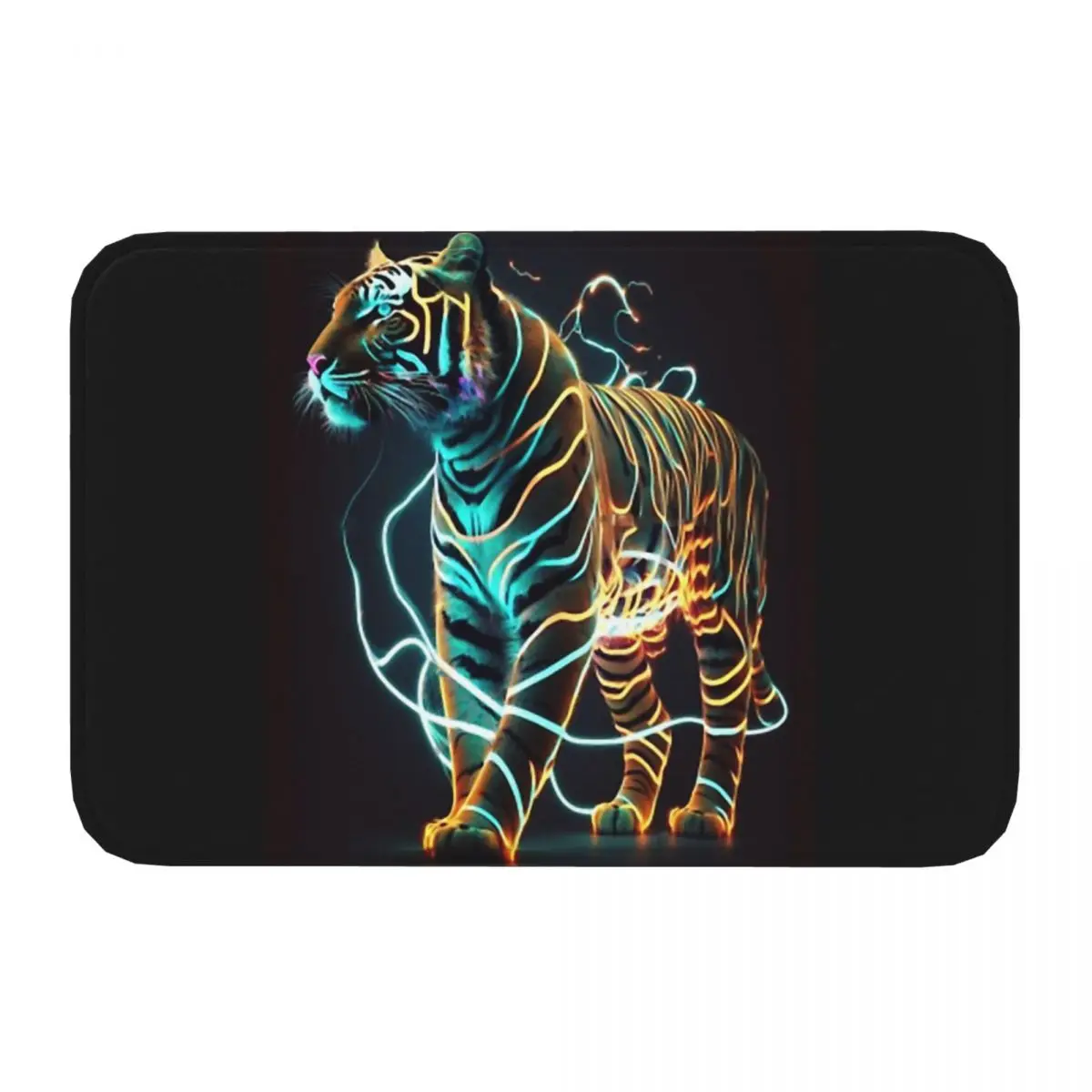 Forest Animal Non-slip Doormat Dynamic Super Tiger Bath Bedroom Mat Outdoor Carpet Home Pattern Decor