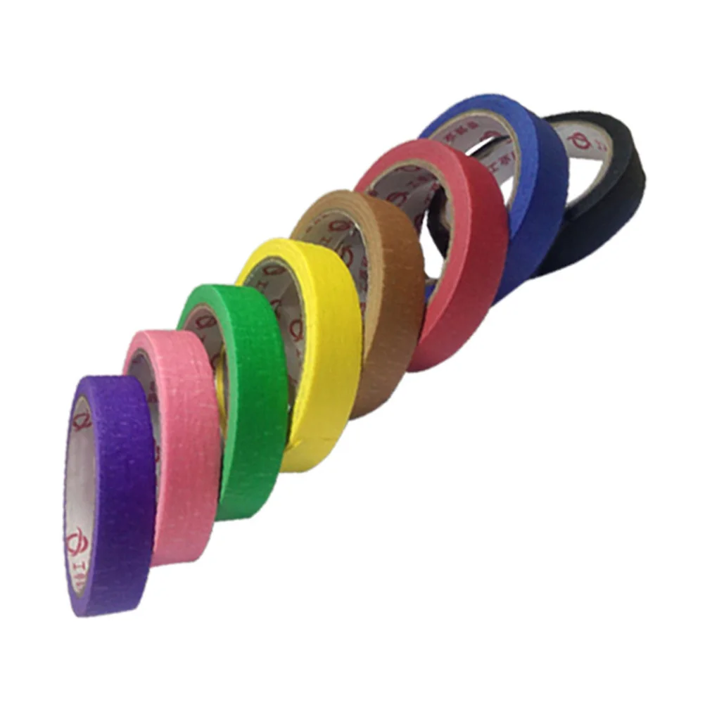 

6 шт. красочная лента Васи, длинный размер, без остатков, декоративная бумажная лента для стены, пола, окна, танцевальной сцены, вечеринки, дизайна ногтей