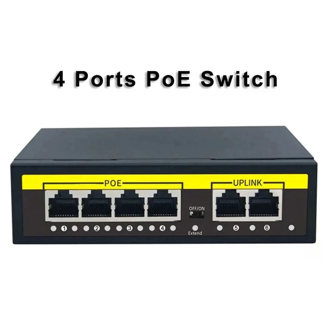 Kuwfi 48V Poe Switch 100Mbps Switch Ethernet Met 4 Poort Wifi Smart Ip Switch Rj45 Injector Switcher Voor Ip Camera Cctv