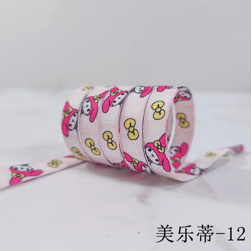 Shoelace Cartoon Hello Kitty Kuromi Cinnamoroll Melody Printed Anime Graffiti Fashion Sneaker Accessory Graffiti Shoelace