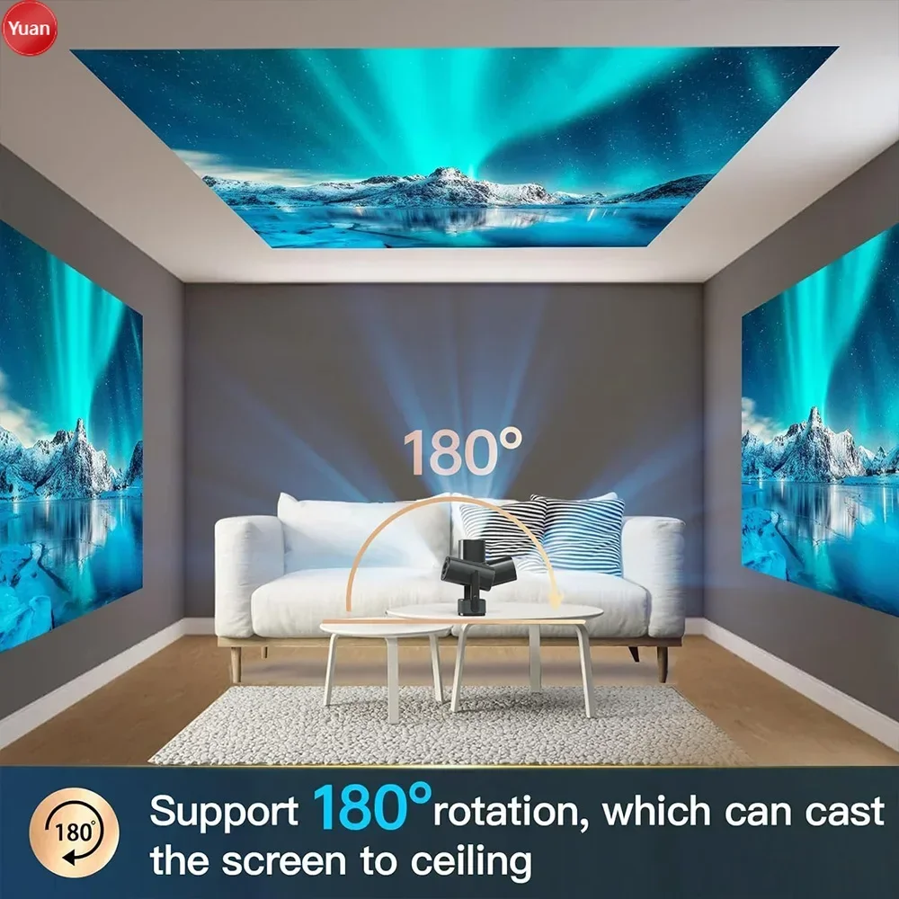 

Mini Portable Home Theater Video Projector Beamer New Design Full HD 1080P LED LCD Android 11 Operating Mini Factory OEM ODM