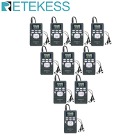 RRETEKESS PR13 Radio Receiver FM Stereo Portable Radio DSP Mini Digital Clock Receiver For Tour Guiding Church Meeting Training