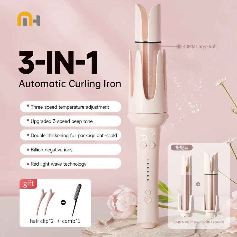 

32MM Automatic Hair Curler Auto Rotating Ceramic Hair Roller 40mm Big waver Professional Curling Iron Curling Wand Hair Waver