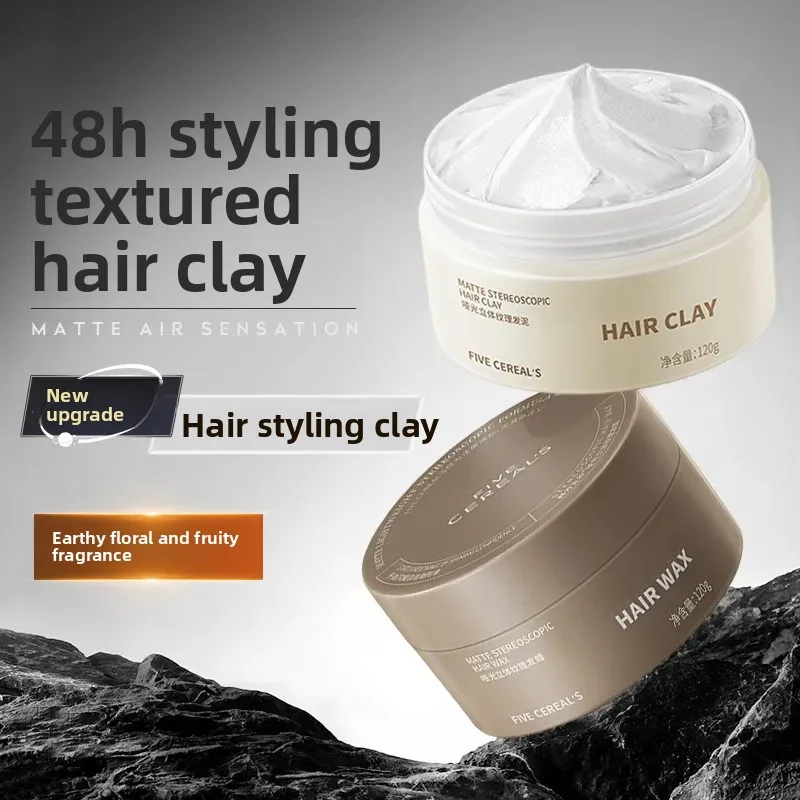 

Matte Textured Styling Clay Strong Hold with Cologne Scent Natural Volume&ift Non-Flattening Solid Wax 48-Hour Long-Lasting Hold