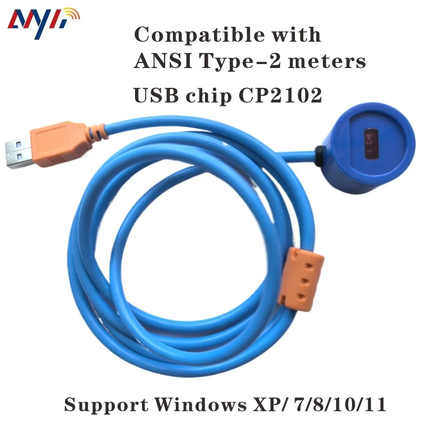 Imagem -05 - Ansi-sonda Óptica Universal para Flowmeter tipo C12.18 As125.10.2 Cp2102 Usb2.0 para Transdata Infravermelho ir Leitura do Medidor Kwh