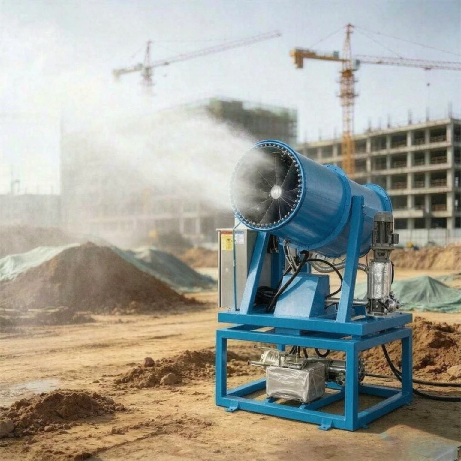 Factory Direct Aggregate Dust Suppression 30m-150m Fog Cannon Coal Mining Dust Control Fog Cannon Machine Water Mist Cannon