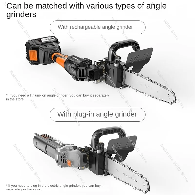 modified electric chain saw household saw firewood chainsaw woodworking multi-function small mini hand-held cutting logging saw