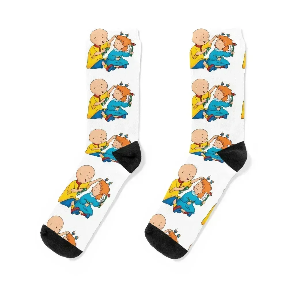 

caillou, caillou and dog Socks Toe sports Wholesale Stockings compression retro Man Socks Women's