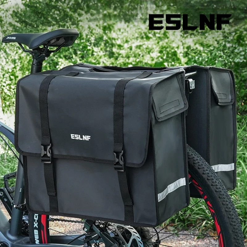 ESLNF MTB Bicycle Carrier Bag Rear Rack Bike Trunk Bag Luggage Pannier Back Seat Double Side Cycling Bycicle Bag Durable Travel