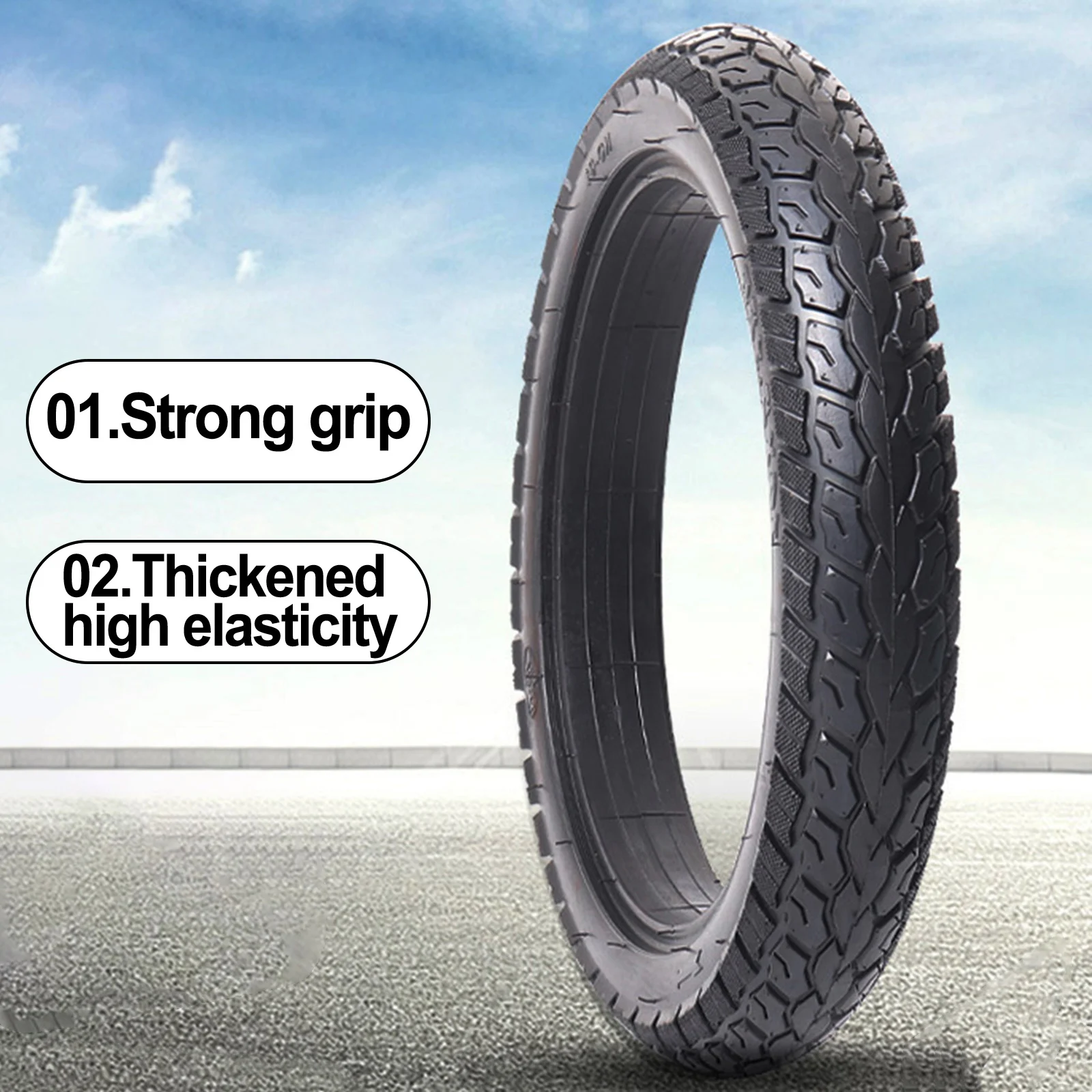 14x2.125 Black Color Excellent Grip Inflation-Free Tire Riding Solid Tire Electrombile Solid Tyre High-quality