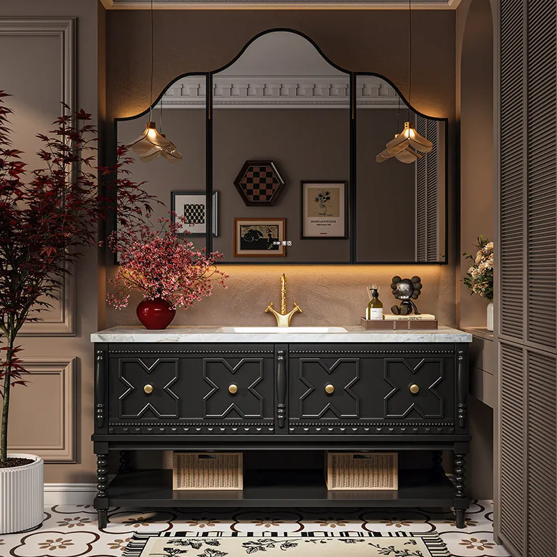 

Luxury Floor Cupboard Wall Sink Wooden Small Storage Decorations Bathroom Cabinet Gadgets Accessories Gabinete Salon Furniture