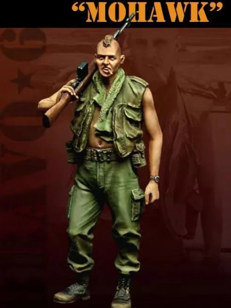 Harzfigur im Maßstab 1:35, Modellbausatz, Vietnamkrieg, Miniatur, Zigarre, Rauch, Soldat, Szenenlayout, Gk, unmontiert, unbemalt