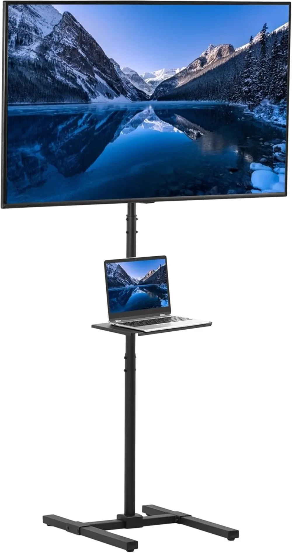 

Extra Tall TV Floor Stand with Shelf for 13 to 50 inch Screens, LED OLED 4K Smart Flat, Curved Monitors, 70 inch Tall