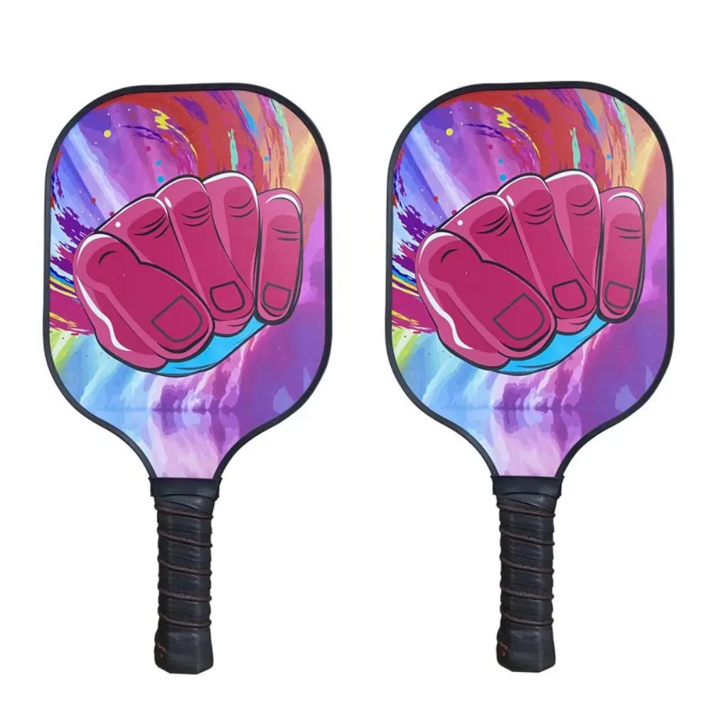 Juego de paletas de Pickleball con superficie de fibra de vidrio, juego de pelotas de Pickleball portátiles con múltiples patrones, raquetas de Pickleball ligeras antideslizantes