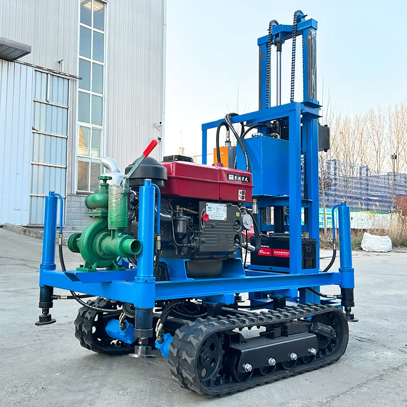 Customized MAX.200m 30hp 35hp 40HP Wheel/track type Portable Diesel Water Well Drilling Rig