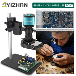 YIZHAN 4K HDMI Digital Microscope For Watch Repai Motherboard Repair 130X USB 48MP Microscope Camera Remote Photograph recording