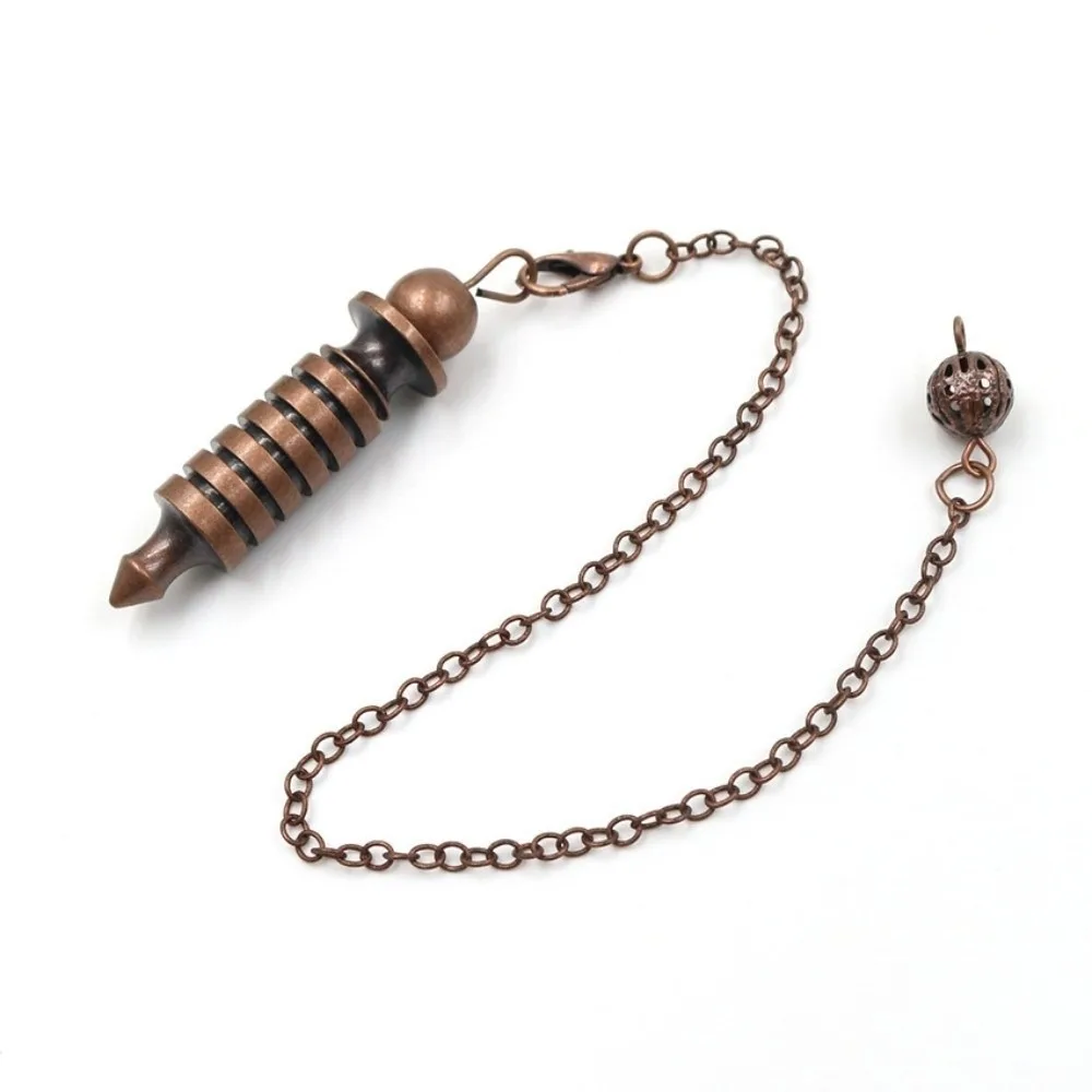 Dowsing Witch Spiritual Pendulos Energy Pointed Meditation Isis Pendulum Copper Spiral Cone Metal Pendulum Women