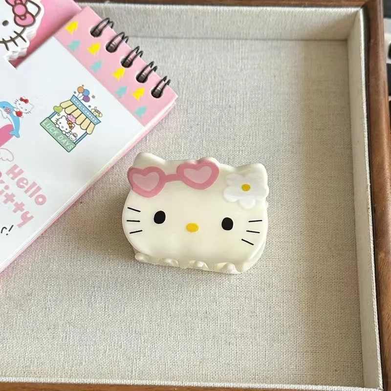 Weiß braun sanrio hallo kitty niedlich sommer haar klauen frauen kuromi haars pange mädchen acryl hai clips kinder freunde neue kopf bedeckung