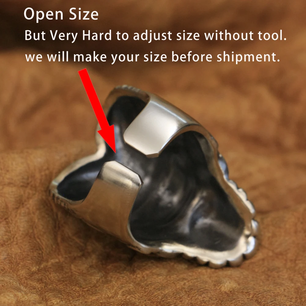 Cupronickel الله العظيم عموم الدائري السائق روك الماعز شيطان الدائري مجوهرات بسيطة CP88 الولايات المتحدة حجم 7 ~ 15