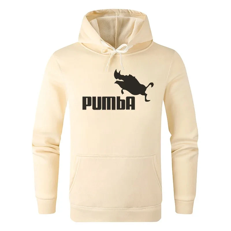 Autumn Winter Men's New Pumba Sports Print Hoodie Women's Fleece Sweater Casual Designer Sportswear Casual Pullover Streetwear