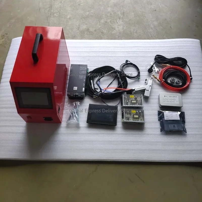 

handheld fiber welding head with welding controller, wire feeder, fiber welding kit