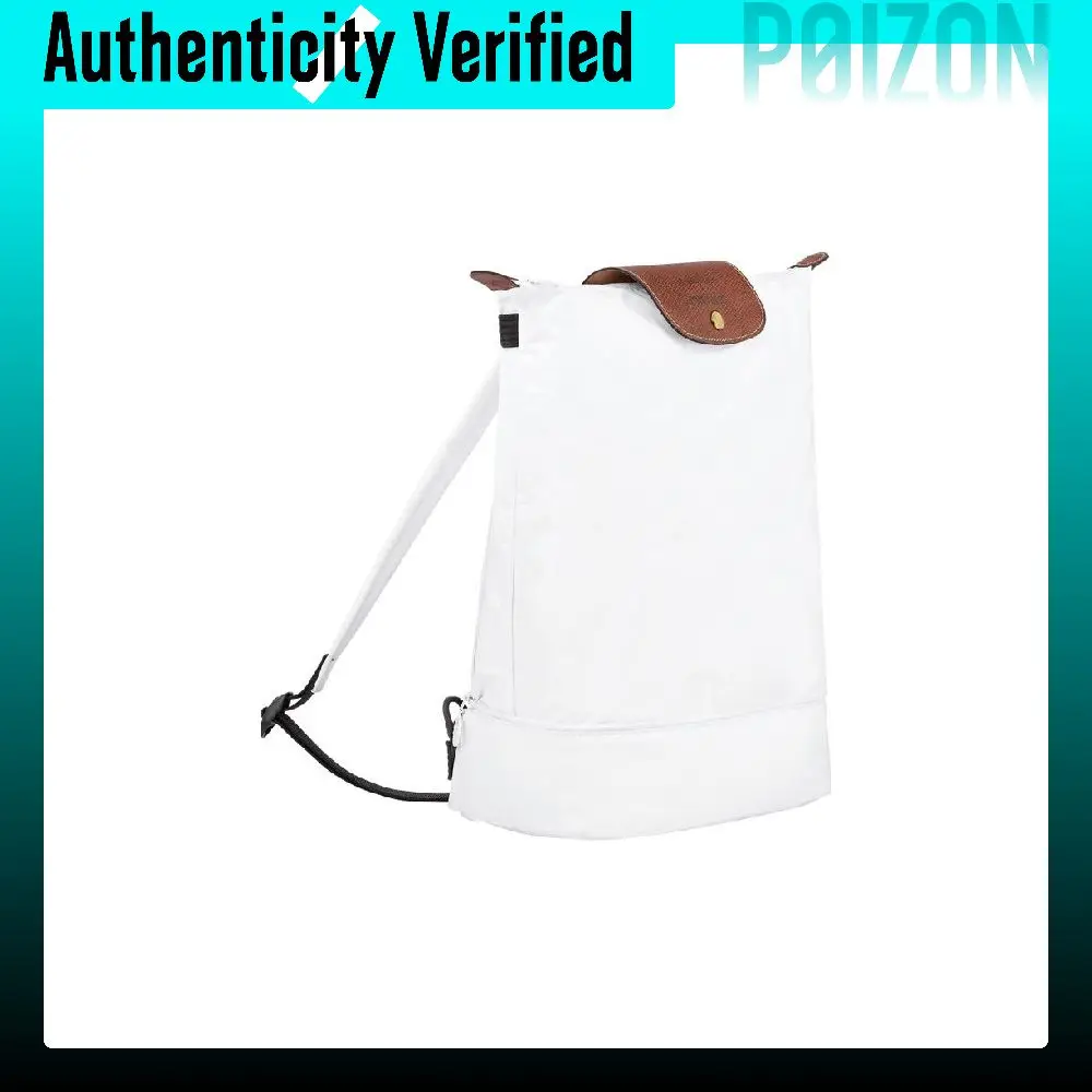 LONGCHAMP D'HEYGERE Collaboration Snap And Zip Closure Polyester Backpack Backpacks Women's White 10181SD3007