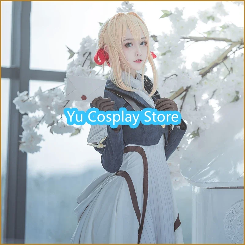 Anime Violet Evergarden Cosplay Costume Halloween Carnival Dress Top Gloves Women Medieval Gothic Uniforms Custom Made