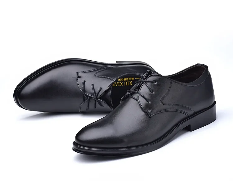 Herren Formelle Lederschuhe Klassischer Stil Herbst Loafer Runde Zehenkappe Atmungsaktiv Rutschfest Business Anzug Hochzeit Büro Freizeitschuhe – Detail 13