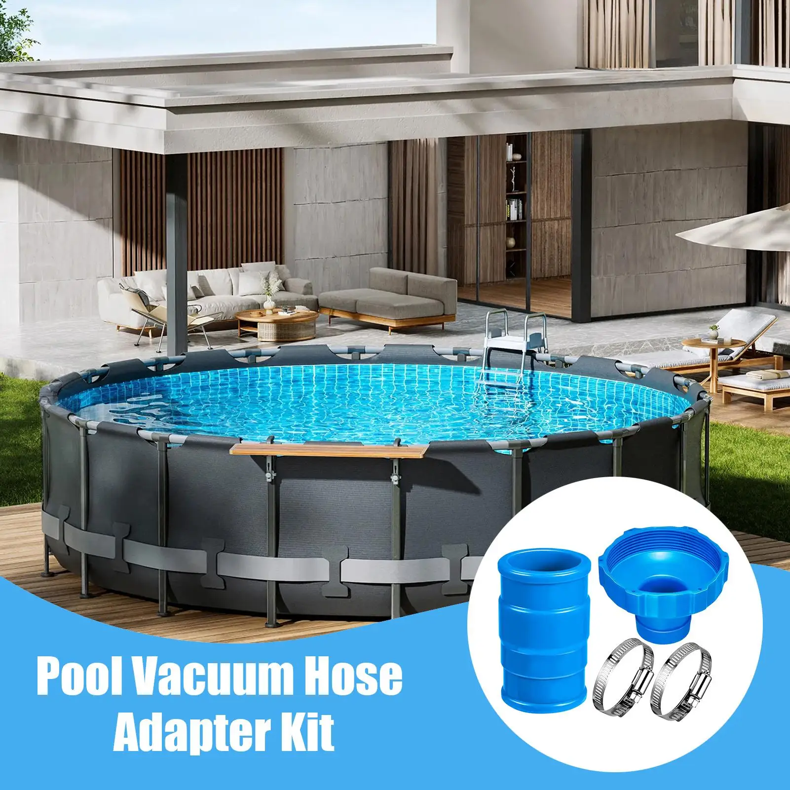 Adaptador de manguera para skimmer de piscina, accesorio de conexión rápida, adaptador de manguera para skimmer de piscina para mantenimiento, reparación y limpieza