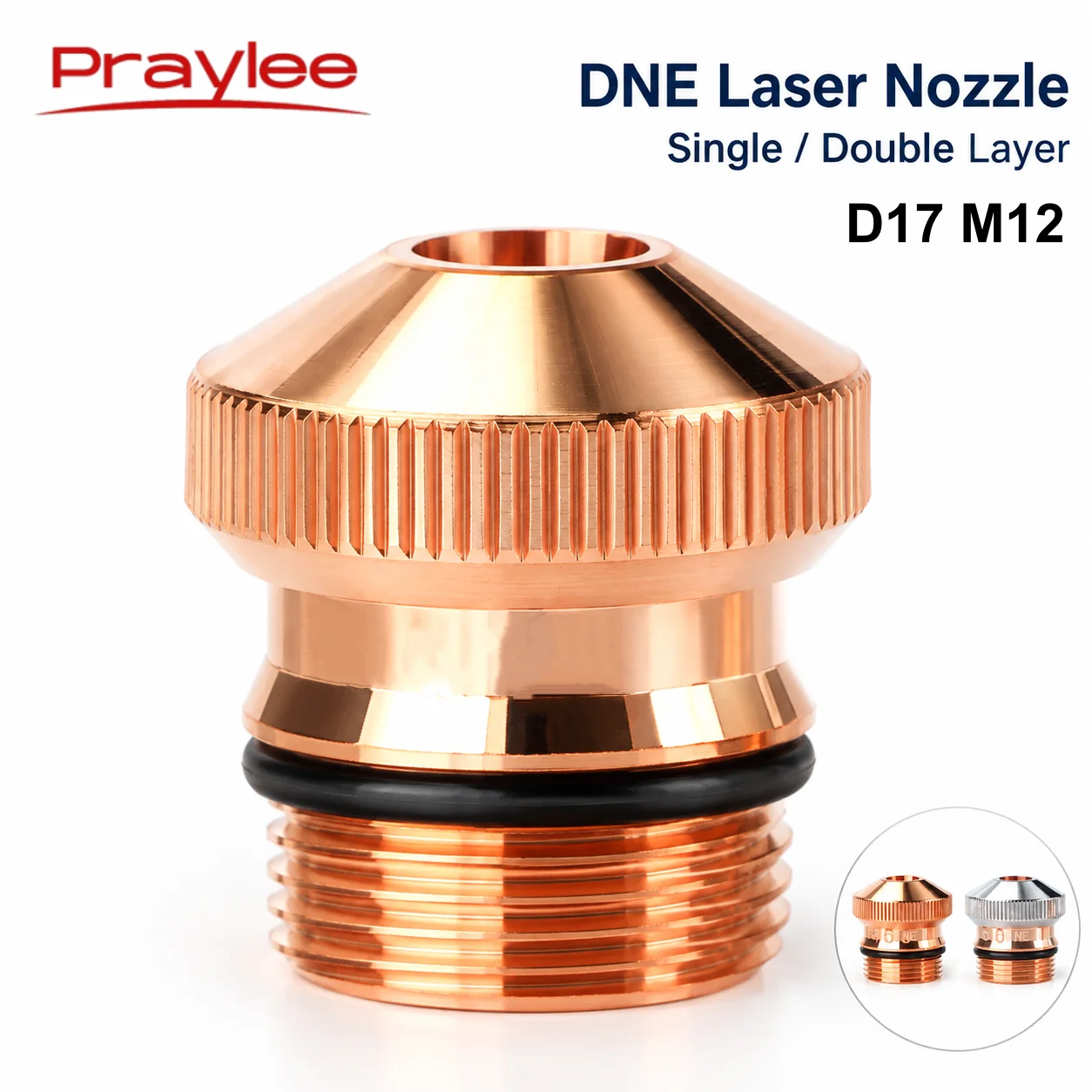 DNE Fiber Laser Cutting Nozzle D15/D17 M12 H15 Single Double Laser Nozzles 1.2 1.5 2.0 2.5 Fiber Cutting Machine Head Parts
