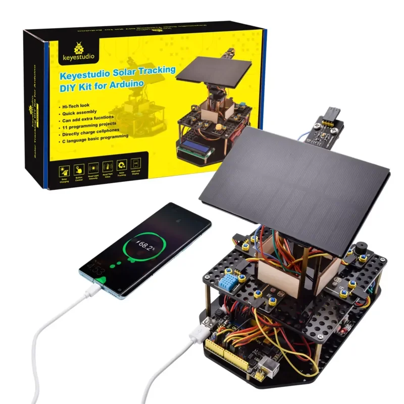 Keyestudio DIY Solar Tracker Kit Dual Axis Dop Kids Bar Educational Solar Toy Solar Tracking Kit
