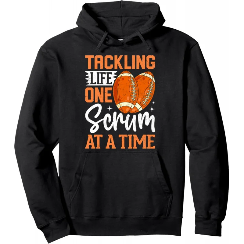 Solve one life at a time, rugby men's top pullover