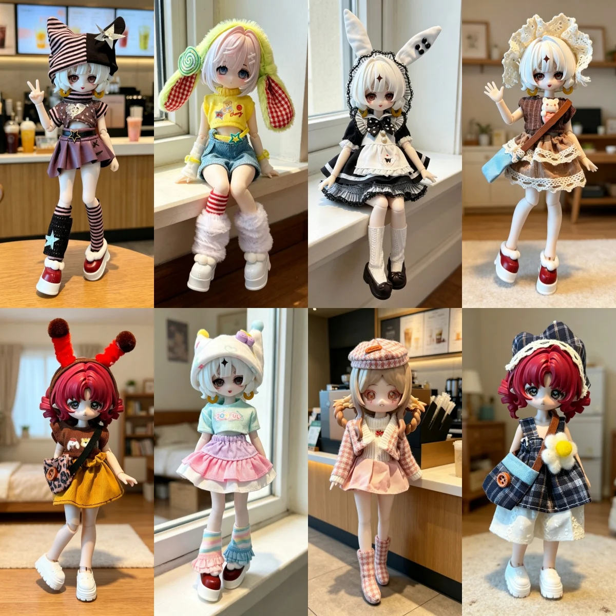 1/8 1/12 BJD Poppenkleding Onderdelen Schattige Lolita Taartrok/Mode Y2K Spicy Girl Kledingset Voor 11-17cm OB11 BJD Poppenkleding