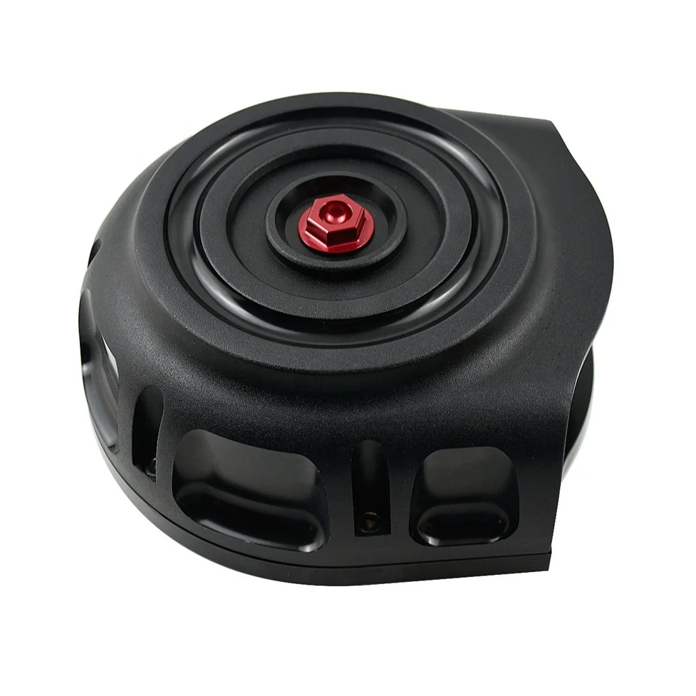 

STLF Motorcycle Air Filter Vintage Air Cleaner Aluminum Matte Black for Sportster XL 2004-Up Touring Road Glide Dyna Soft