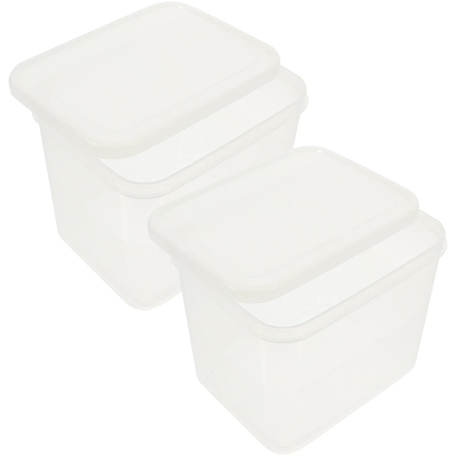 2 قطعة صندوق تخزين مربع حاوية طعام شفافة مانعة للتسرب للخبز والفواكه الطازجة حفظ الثلاجة منظم مستلزمات المطبخ