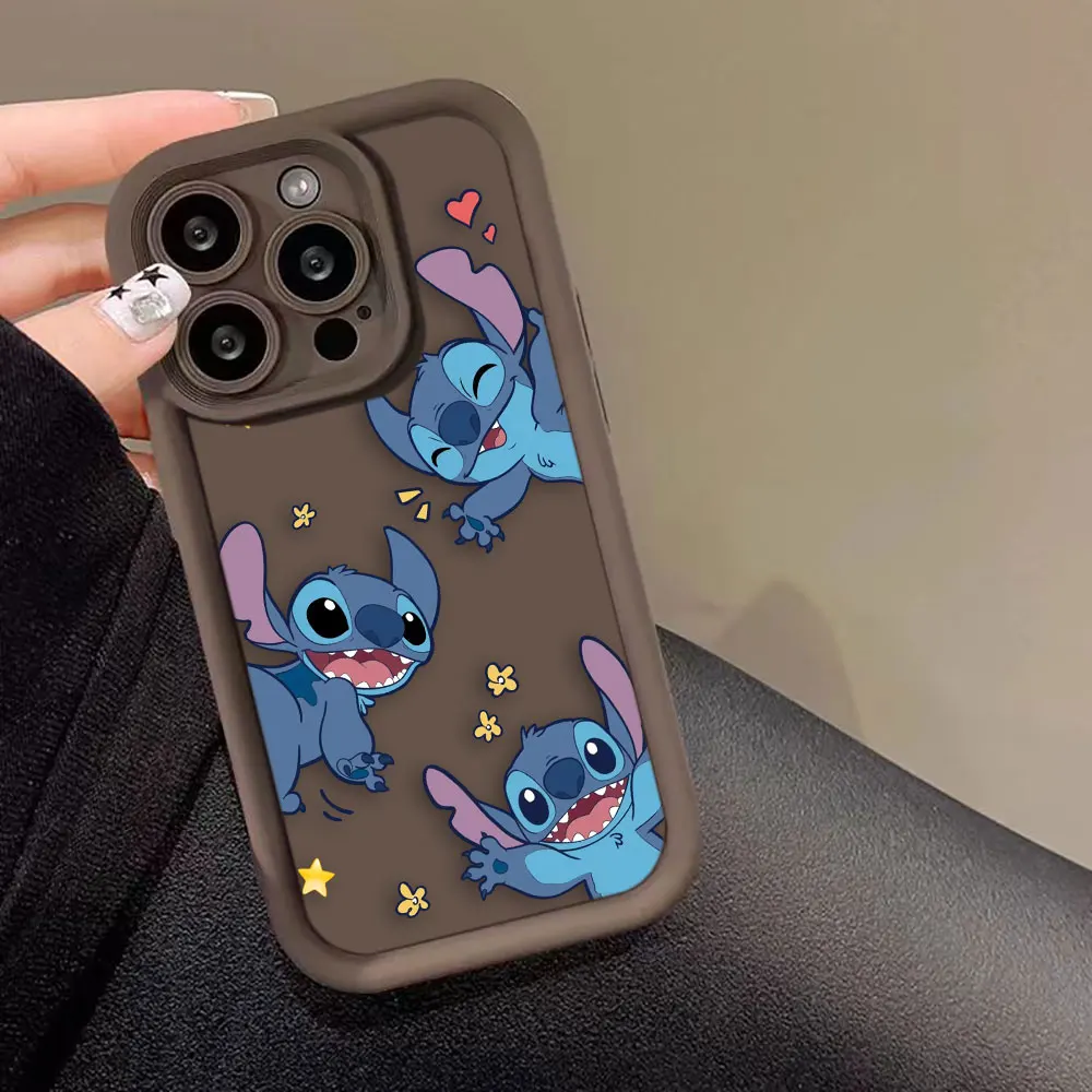 Lovely D-Disney Stitch Phone Case For Samsung Galaxy S24 S23 S22 S21 S20 FE 25 5G NOTE 20 ULTRA Soft Silicone Case Funda Coque