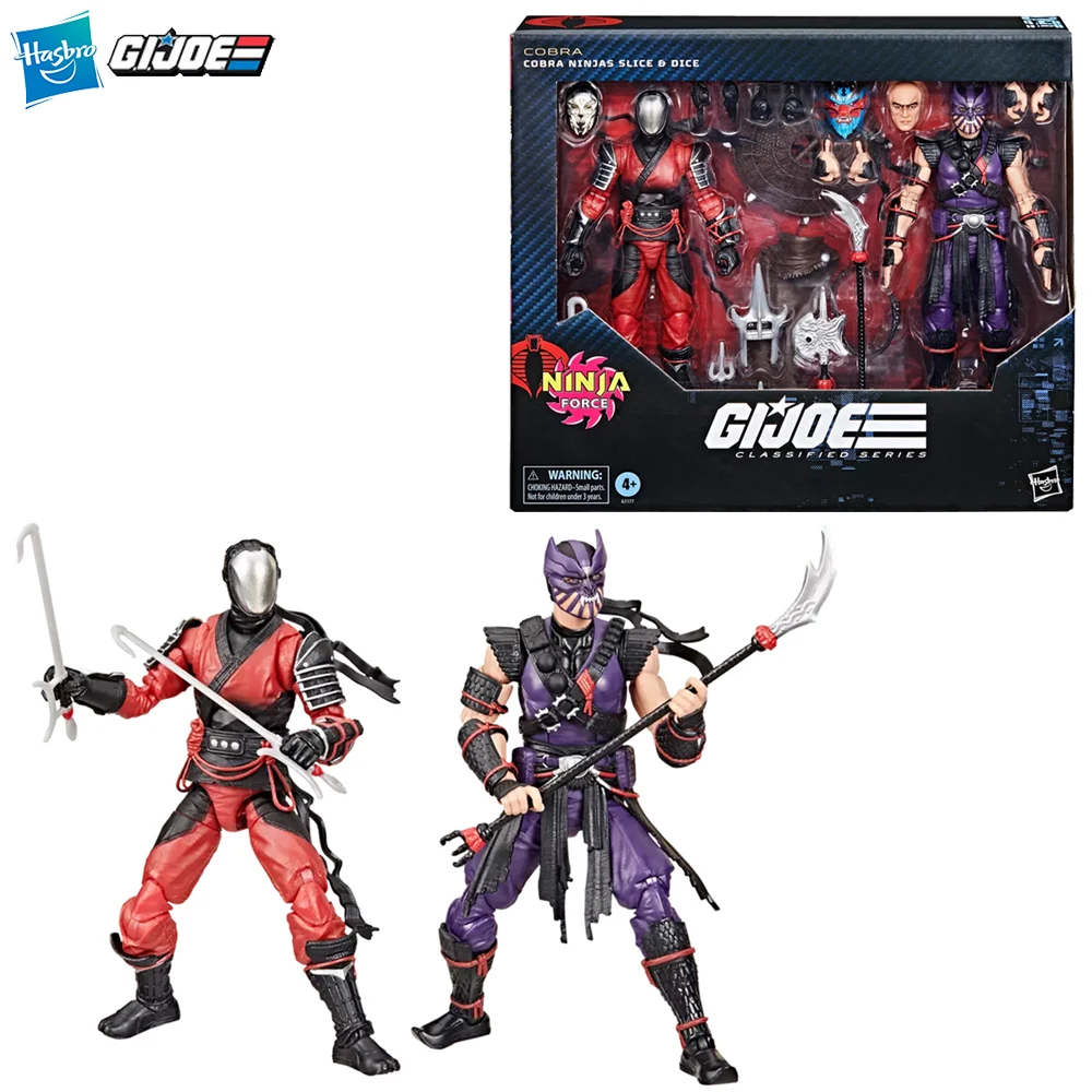 

[In-Stock] Hasbro G.I. Joe Classified Series #160 Cobra Ninjas Slice & Dice 2-Pack 15cm Anime Action Figure Model Ornament Toys