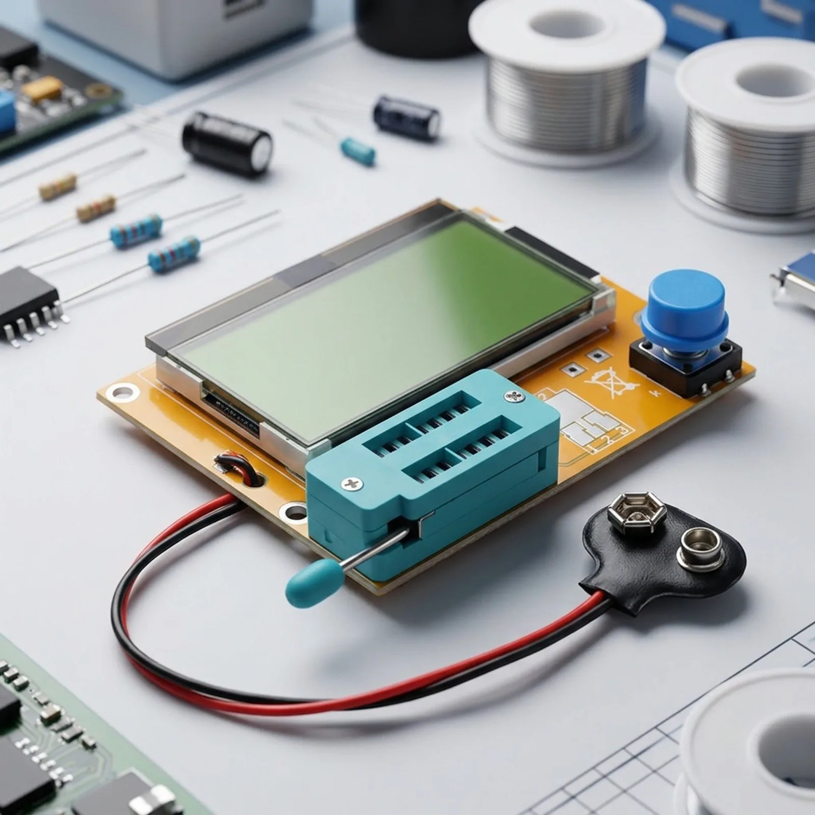 Graphic Transistor Tester LCR For T4 With 128x64 LCD Backlight For Diode For Mos Thyristor Inductance Capacitance Resistance