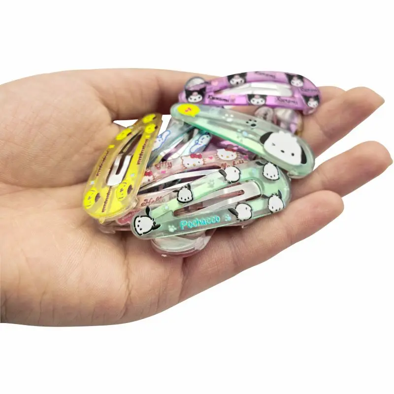 Sanrio Hello Kitty Kuromi Pochacco Melody Cartoon Kinder BB Haarnadeln Süße Haarkarte Pony Süße Mädchen Dekorativer Kopfschmuck BB Clip