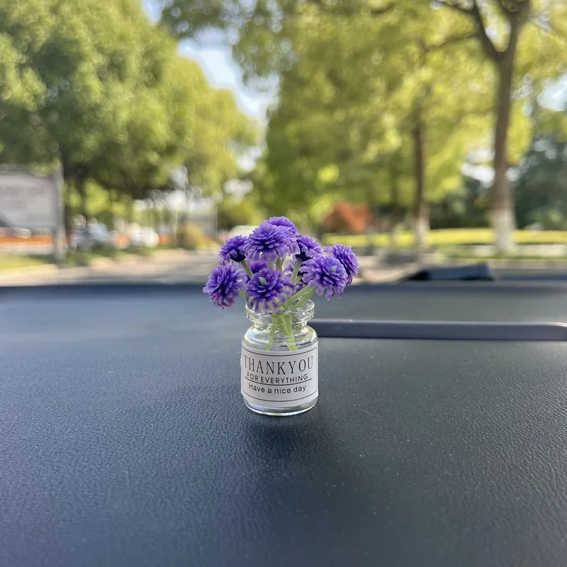 Car Mounted Simulation Flower Ornament Cure Gypsophila Interior Accessories Romantic Pretty Vase Mini Fresh Console New Pattern